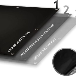 JAGO Plandeka 650 g/m2, szara, 2 x 3 m