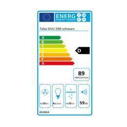 Okap konwencjonalny Teka DVU590 90 cm 538 m3/h 59 dB 204W