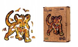 PUZZLE DREWNIANE UKŁADANKA LEW MAŁY TYGRYS SIMBA