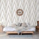 DUTCH WALLCOVERINGS Tapeta Geometric, biało-złota