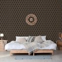 DUTCH WALLCOVERINGS Tapeta Geometric, czarno-złota