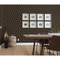 DUTCH WALLCOVERINGS Tapeta Geometric, czarno-złota