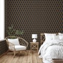 DUTCH WALLCOVERINGS Tapeta Geometric, czarno-złota