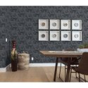 DUTCH WALLCOVERINGS Tapeta Onyx, antracytowo-złota