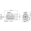 Silnik elektr. 3-fazowy, aluminium 3 kW/4 KM, 2 P 2840 obr./min