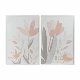 Obraz DKD Home Decor 62,2 x 3,5 x 90 cm Kvety Shabby Chic (2 Sztuk)