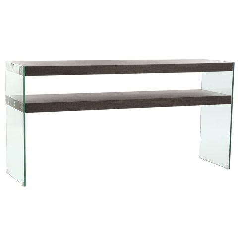 Console DKD Home Decor Brązowy Przezroczysty Szkło Orzech Drewno MDF 160 x 45 x 80 cm