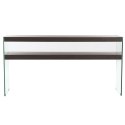 Console DKD Home Decor Brązowy Przezroczysty Szkło Orzech Drewno MDF 160 x 45 x 80 cm