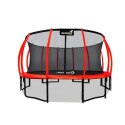 Trampolina Ogrodowa Jumpi 435cm/14FT Maxy Comfort Plus Czerwona Z Wewnętrzną Siatką