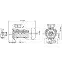 Silnik elektr. 3-fazowy aluminium 1,5kW/2HP, 2 P, 2840 obr./min