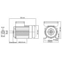 Silnik elektryczny, 1-fazowy, aluminiowy, 2,2kW/3KM, 2800 rpm