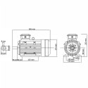 Silnik elektr. 3-fazowy, aluminium, 2,2 kW/3 KM, 2840 obr./min