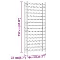 Stojak na 96 butelek wina, biały, metalowy