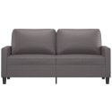 2-osobowa sofa, szary, 140 cm, sztuczna skóra