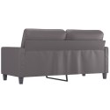 2-osobowa sofa, szary, 140 cm, sztuczna skóra