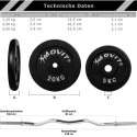 MOVIT Zestaw hantli, żeliwo, 30 mm, 40 kg