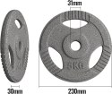 PHYSIONICS Zestaw obciążeń 4 x 5 kg, żeliwo, 31 mm