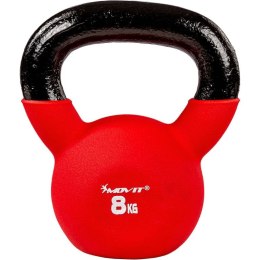 Hantle Kettlebell neoprenowe czerwone - 8 kg