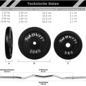 MOVIT Zestaw hantli, żeliwo, 30 mm, 70 kg