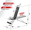 Physionics Wielofunkcyjna ławka treningowa + hantle 40 kg