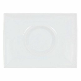 Płaski Talerz Inde Gourmet Porcelana Biały 29,5 x 22 x 3 cm (6 Sztuk)