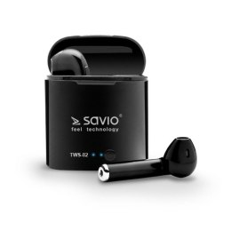 Słuchawki douszne Bluetooth Savio TWS-02 Czarny Grafit