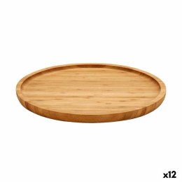 Tacka do przekąsek Brązowy Bambus 24,7 x 1,5 x 24,7 cm (12 Sztuk)