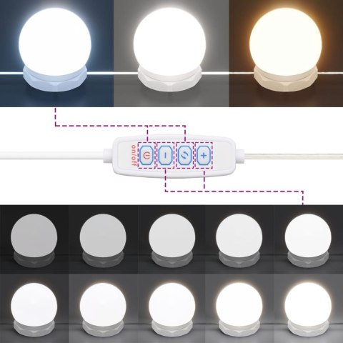 Toaletka z LED, brązowy dąb, 74,5x40x141 cm Toaletka z LED, brązowy dąb, 74,5x40x141 cm