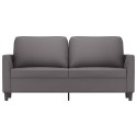 2-osobowa sofa, szary, 140 cm, sztuczna skóra