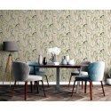 DUTCH WALLCOVERINGS Tapeta Flamingo, kremowo-miętowa