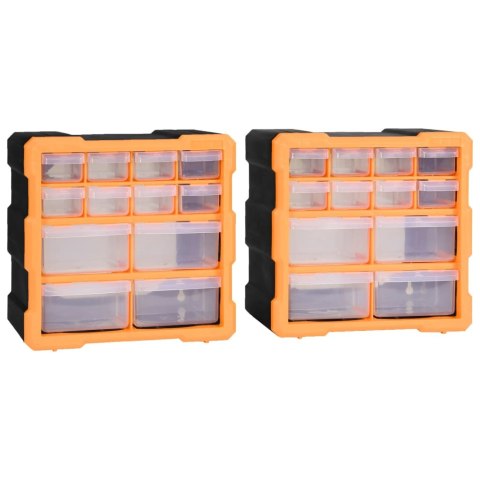 Organizery z 12 szufladkami, 2 szt, 26,5x16x26 cm