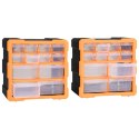 Organizery z 12 szufladkami, 2 szt, 26,5x16x26 cm