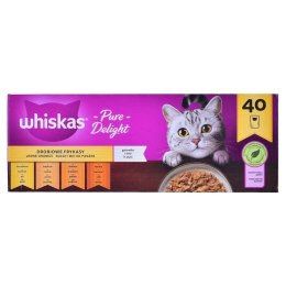 Karma dla kota Whiskas Pure Delight kurczak Indyk Kaczka Ptaki 40 x 85 g