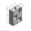 FMD Regał z 3 otwartymi przegródkami, 68,5x33x99 cm, antracytowy