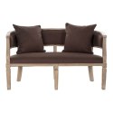 Sofa DKD Home Decor Brązowy Płótno Drewno kauczukowe Tradycyjny (122 x 69 x 72 cm)