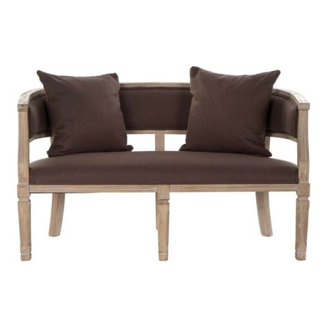 Sofa DKD Home Decor Brązowy Płótno Drewno kauczukowe Tradycyjny (122 x 69 x 72 cm)