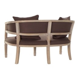 Sofa DKD Home Decor Brązowy Płótno Drewno kauczukowe Tradycyjny (122 x 69 x 72 cm)