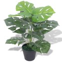 Sztuczna monstera z doniczką, 45 cm, zielona