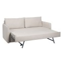 Sofa Beżowy Poliester Płótno 210 x 93 x 95 cm