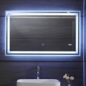 Aquamarin Lustro łazienkowe z oświetleniem LED, 100 x 60 cm