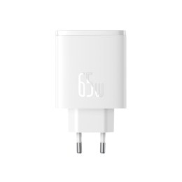 Ładowarka sieciowa GaN Cube Pro 65W 2x USB-C USB-A biała