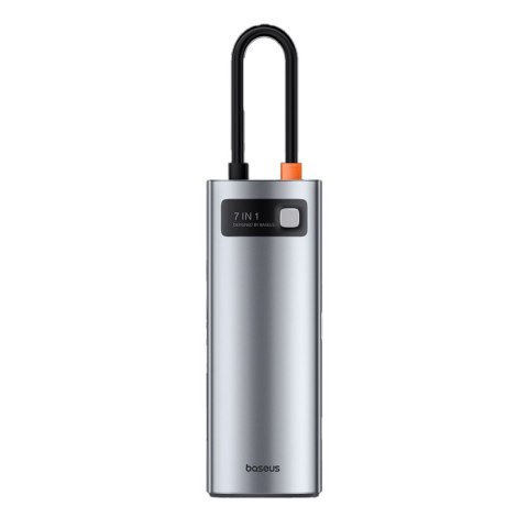 7w1 HUB Adapter Metal Gleam Series USB-C do USB-C PD 3x USB-A HDMI SD TF szary 7w1 HUB Adapter Metal Gleam Series USB-C do USB-C PD 3x USB-A HDMI SD TF szary