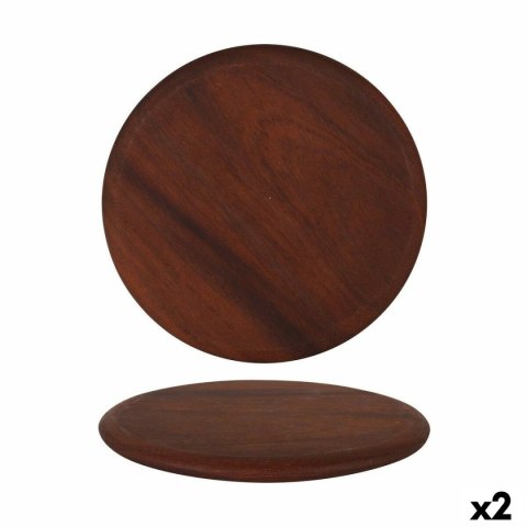 Deska do serwowania Viejo Valle Iroko Okrągły ø 32 x 1,8 cm (2 Sztuk)