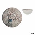 Miska La Mediterránea Grecia Porcelana Niebieski Brązowy Ø 16 x 7 cm (24 Sztuk)