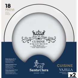 Naczynia Santa Clara Cuisine 18 Części Porcelana Okrągła (2 Sztuk)