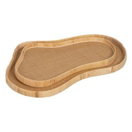 Taca Naturalny Rattan 57,5 x 38,5 x 4 cm (2 Sztuk)