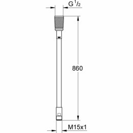 Wąż Prysznicowy Grohe M15x1/2 46104-000 Metal 86 cm