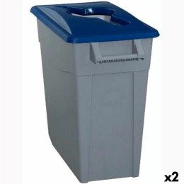 Kosz na śmieci do recyklingu Denox 65 L Niebieski (2 Sztuk)