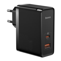 Szybka uniwersalna ładowarka sieciowa GaN5 Pro USB-C / USB 100W - czarny