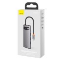 Wielofunkcyjny HUB 6w1 USB USB-C PD HDMI 3x USB 3.2 RJ45 Szary